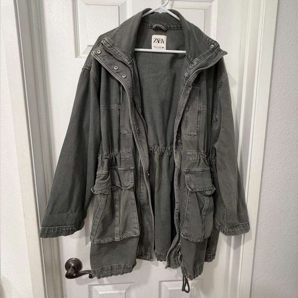 Zara Charcoal Utility Jacket